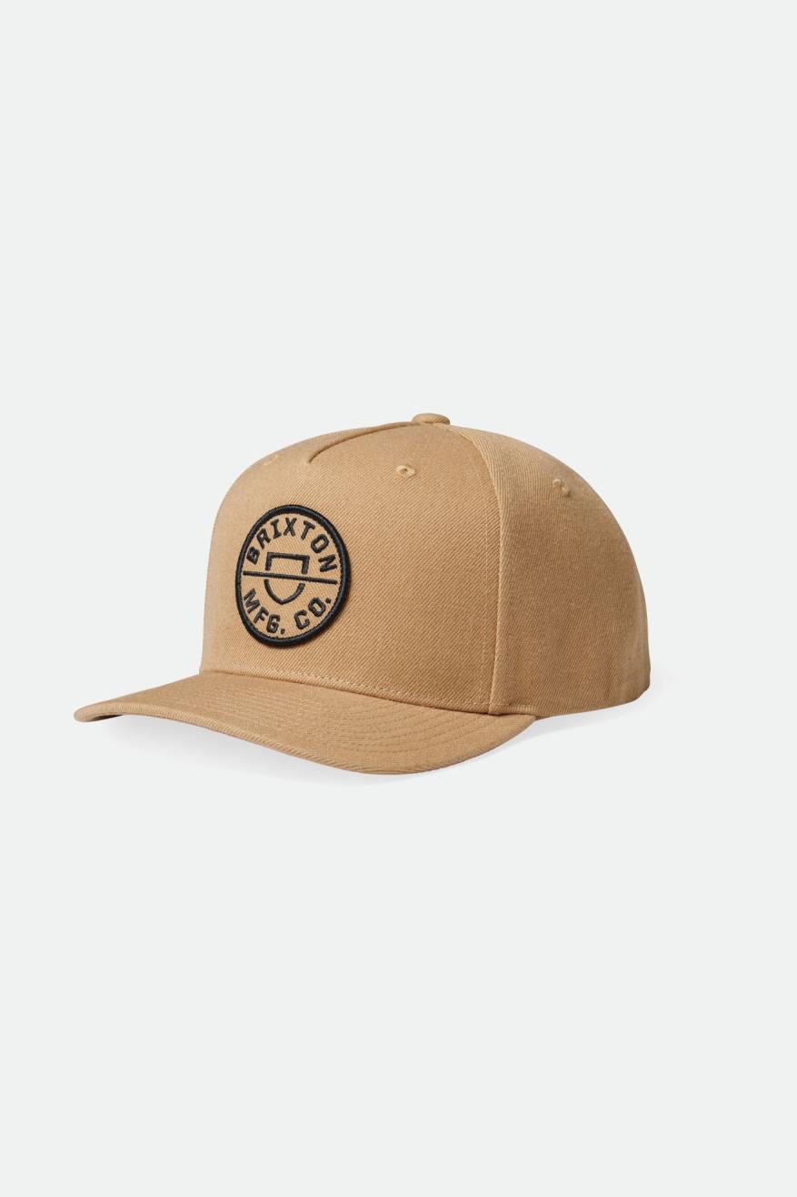 Beige Men's Brixton Crest C MP Caps | 012587-QGS