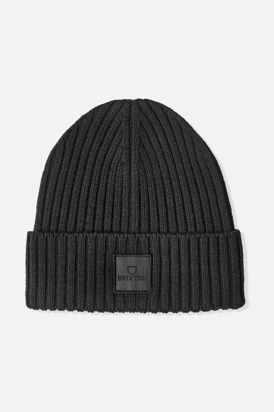 Black Men's Brixton Alpha Square Merino Wool Beanie | 895621-XWH