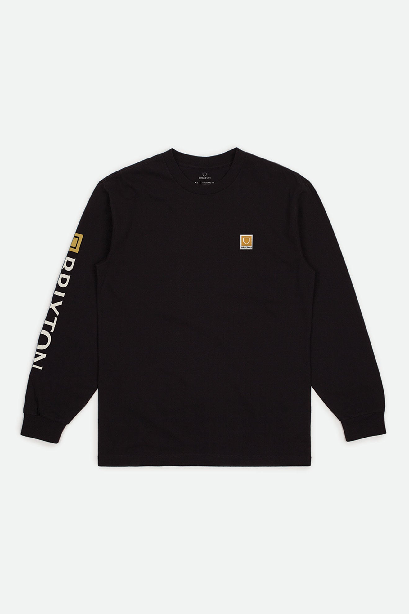 Black Men's Brixton Beta II L/S Standard Tops | 782065-HRD