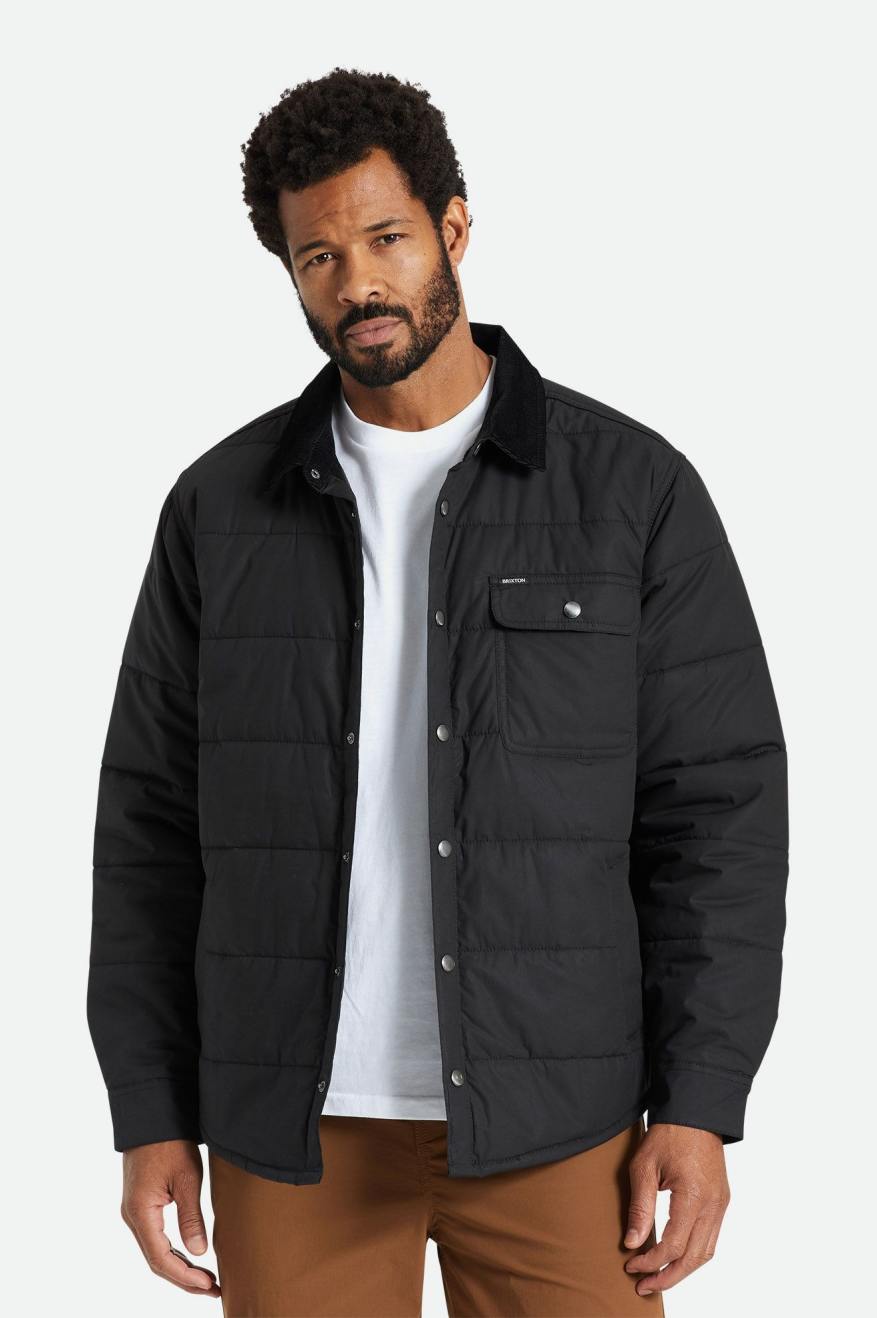 Black Men's Brixton Cass Jackets | 826793-ATV