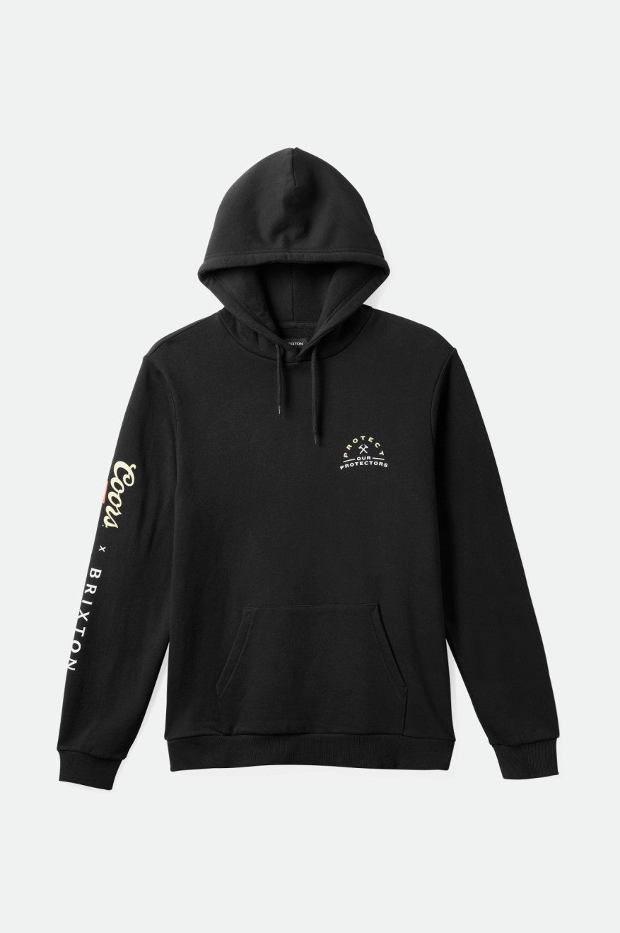 Black Men's Brixton Coors Protector II Hoodie | 740893-TIL