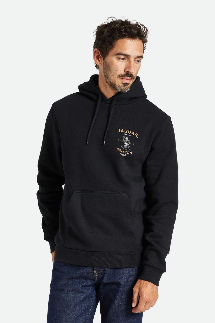 Black Men's Brixton Fender Jaguar Claws Hoodie | 481326-XZP