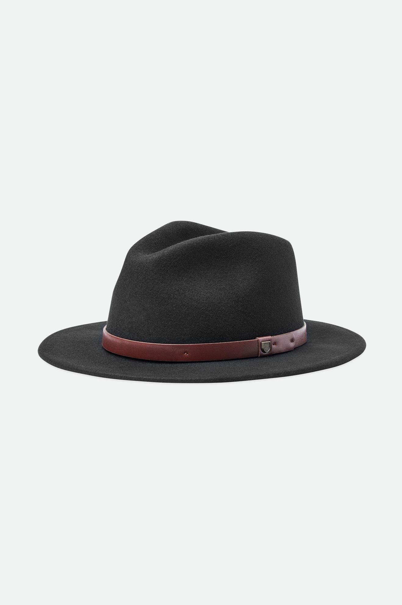 Black Men's Brixton Messer Fedoras | 210478-RAE