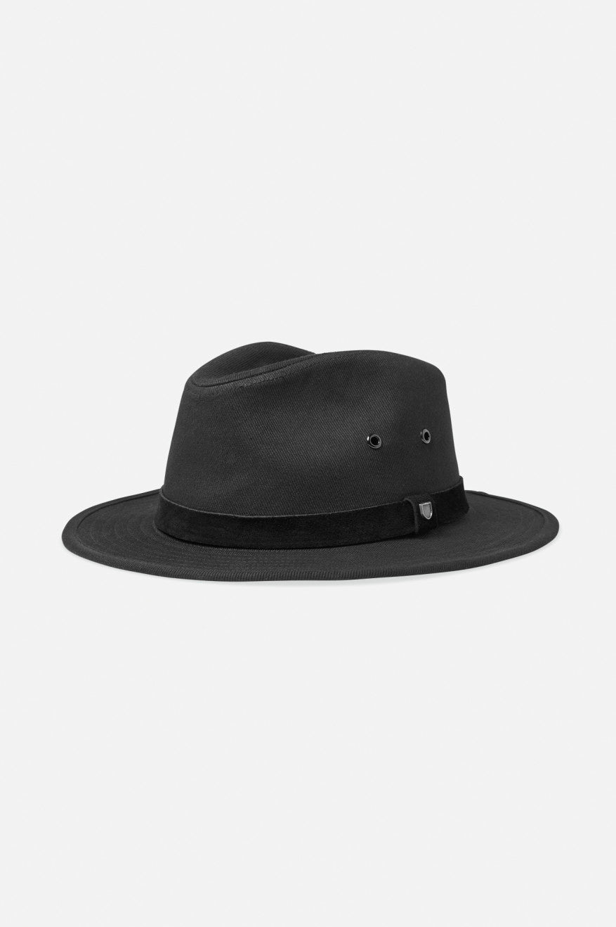 Black Men's Brixton Messer Utility Adventure Fedoras | 893754-VPR