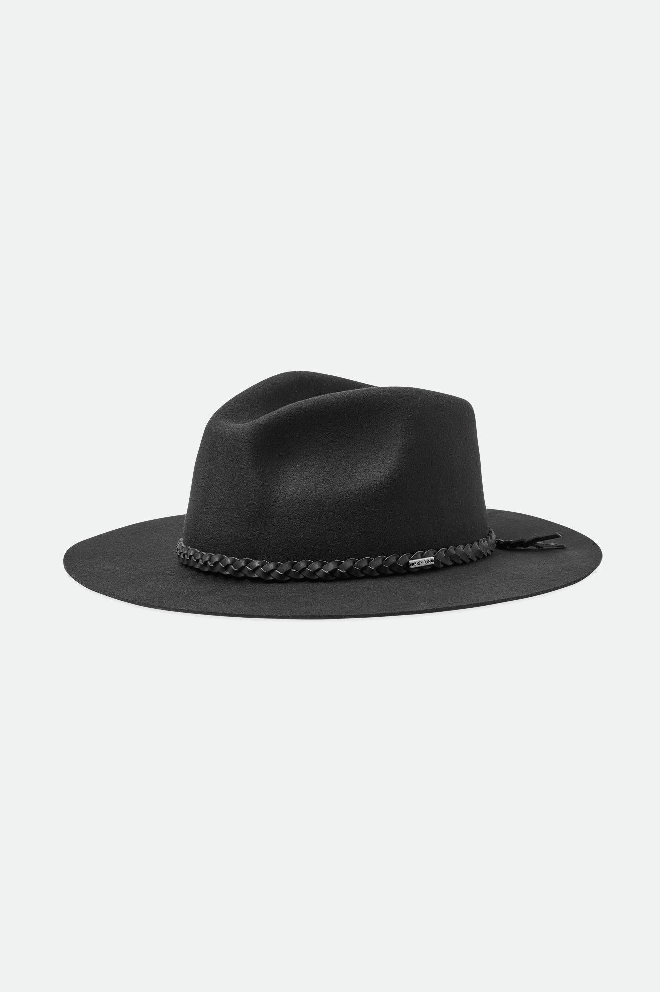 Black Women's Brixton Messer Western Fedora Fedoras | 746591-QSY