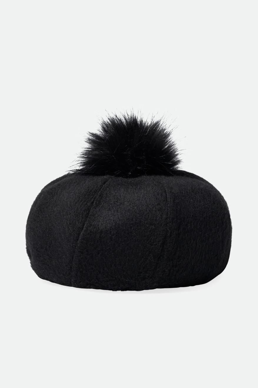 Black Women's Brixton Natalie Oversized Pom Beret Hats | 718094-DJX