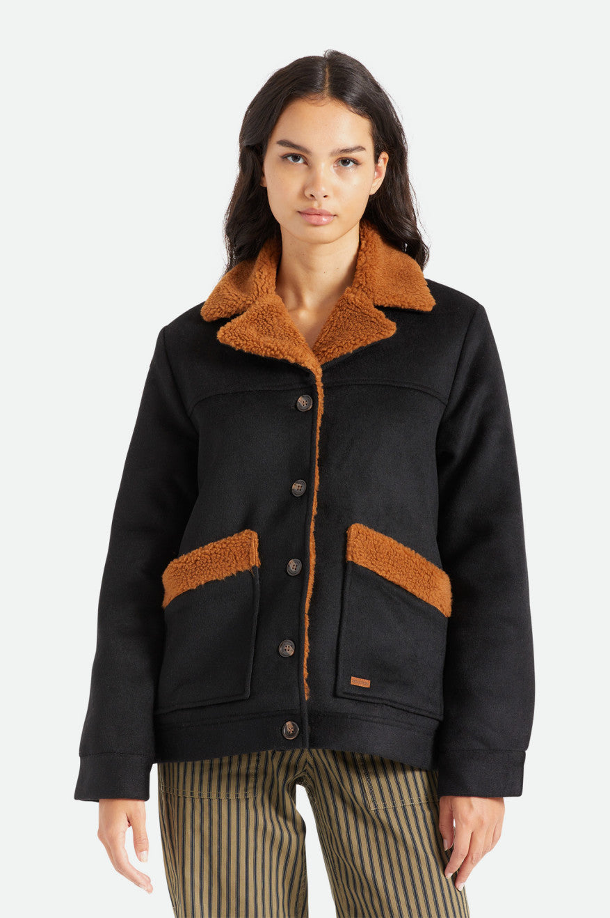 Black Women's Brixton Nouvelle Jackets | 521679-CVO