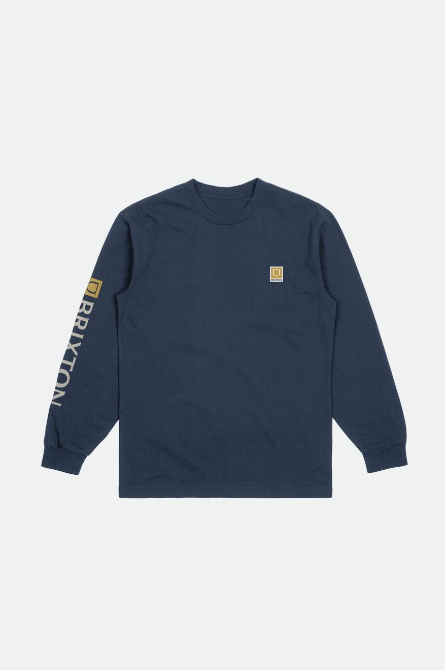 Blue Men's Brixton Beta II L/S Standard Tops | 876230-TYB