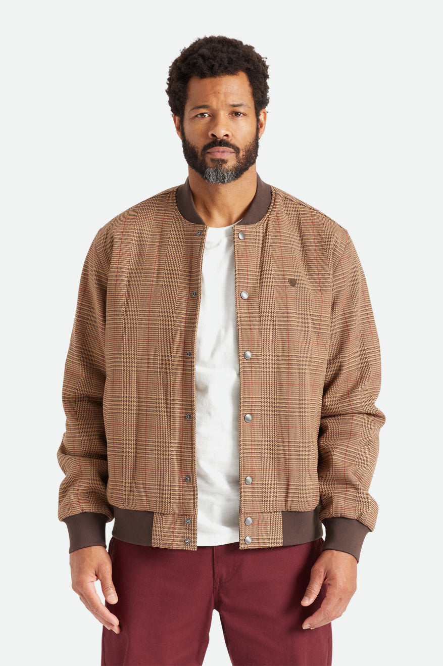 Brown Men's Brixton Dillinger Bomber Jackets | 347180-XDO