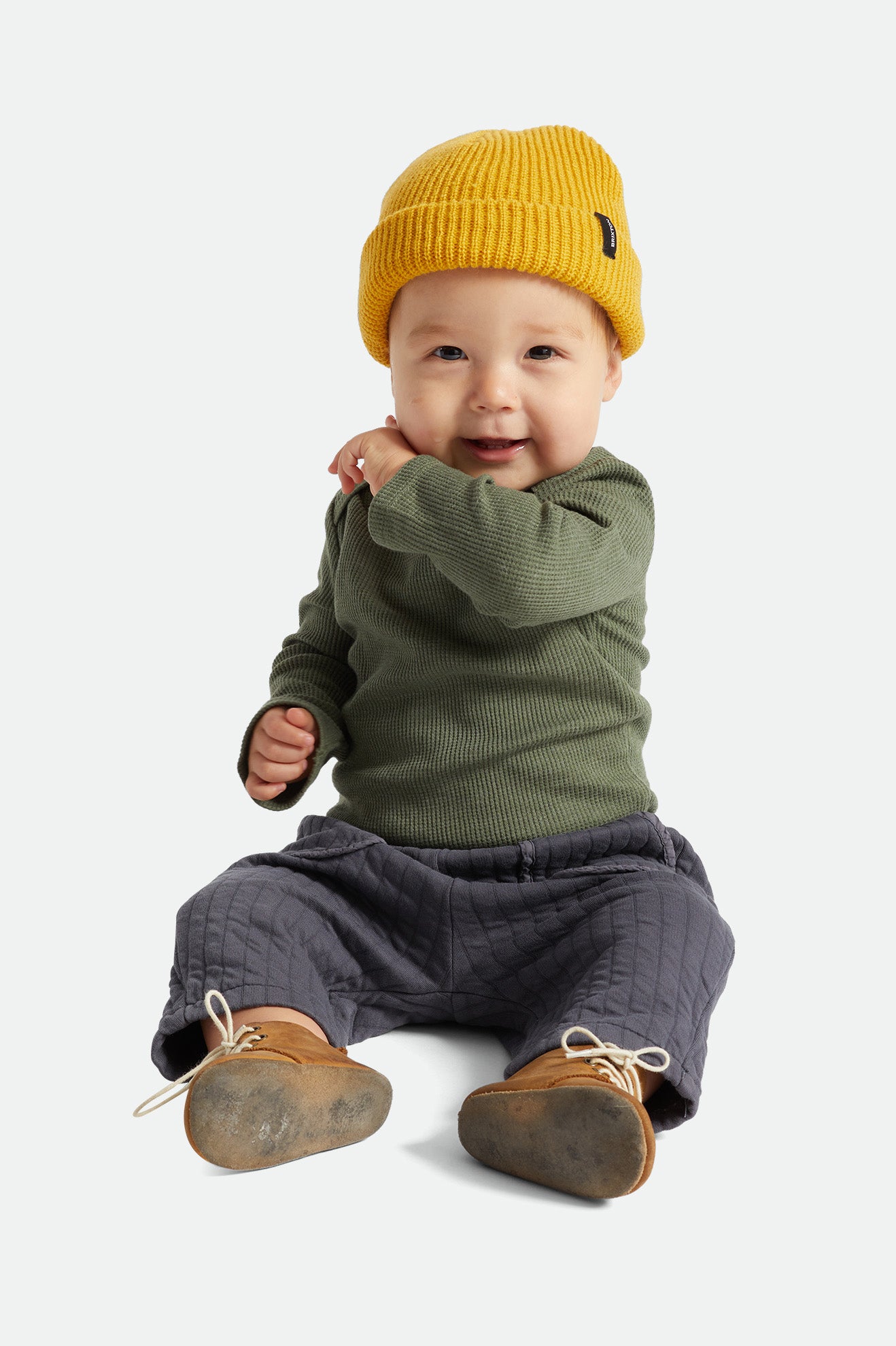 Mustard Men's Brixton Baby Heist Beanie | 093741-HWA