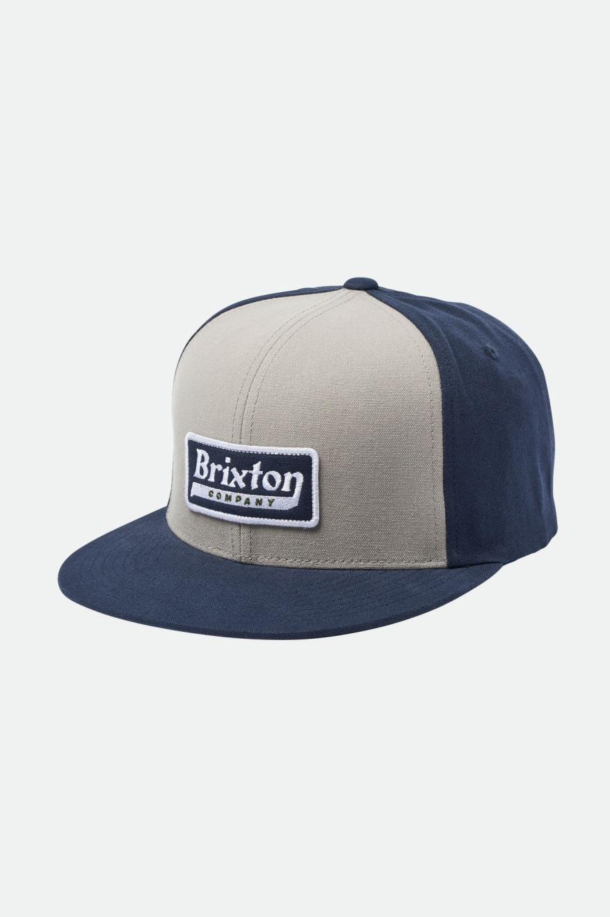 Navy / Grey Men's Brixton Steadfast HP Caps | 029548-OEU