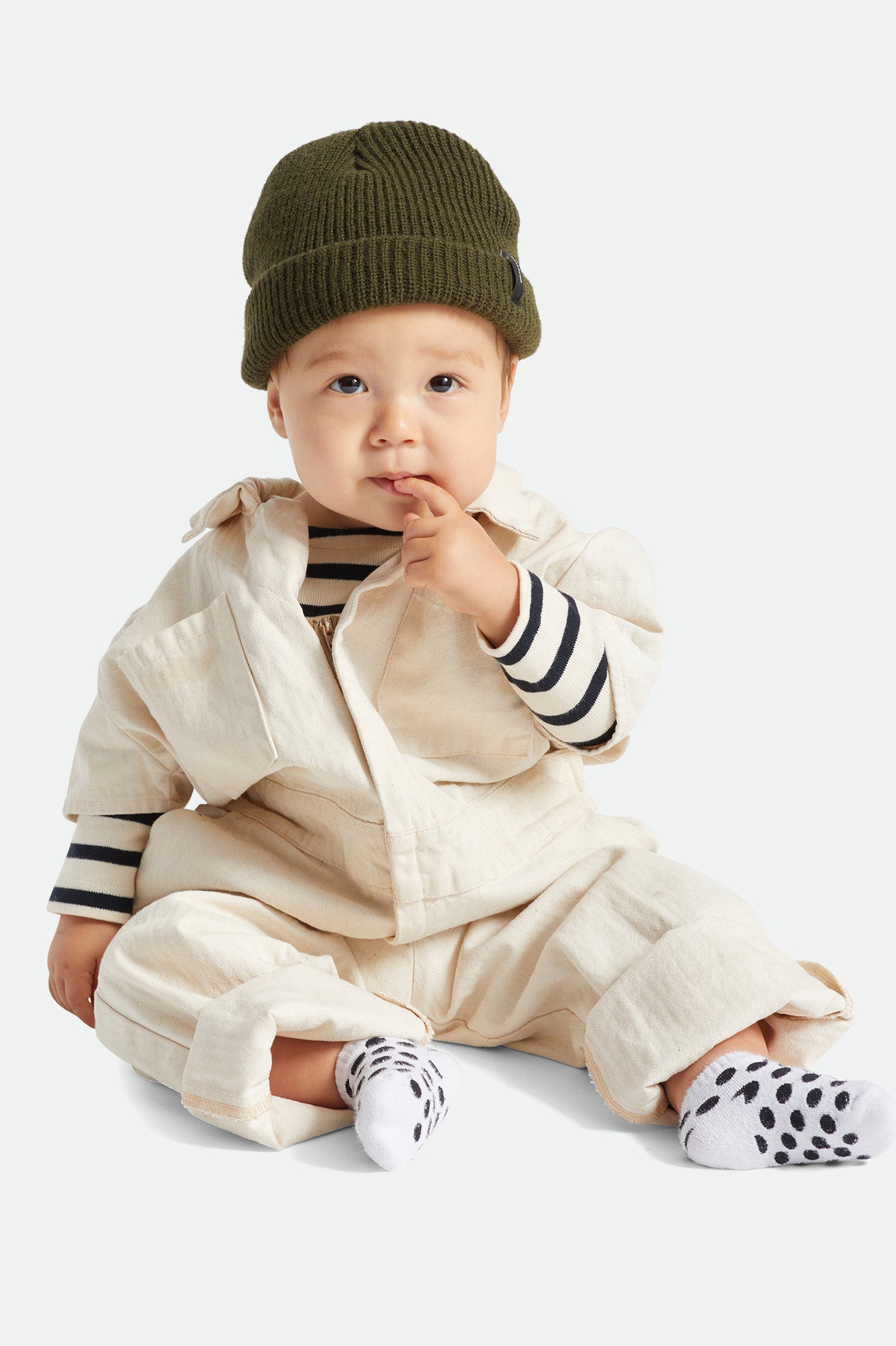 Olive Men's Brixton Baby Heist Beanie | 946803-GKU