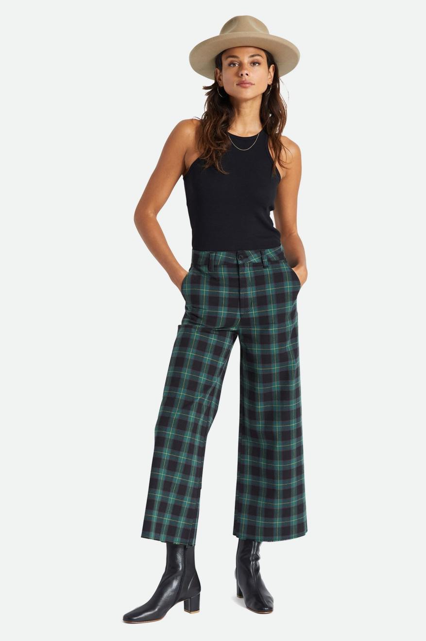 Turquoise Women's Brixton Victory Wide Leg Bottoms | 315842-EST