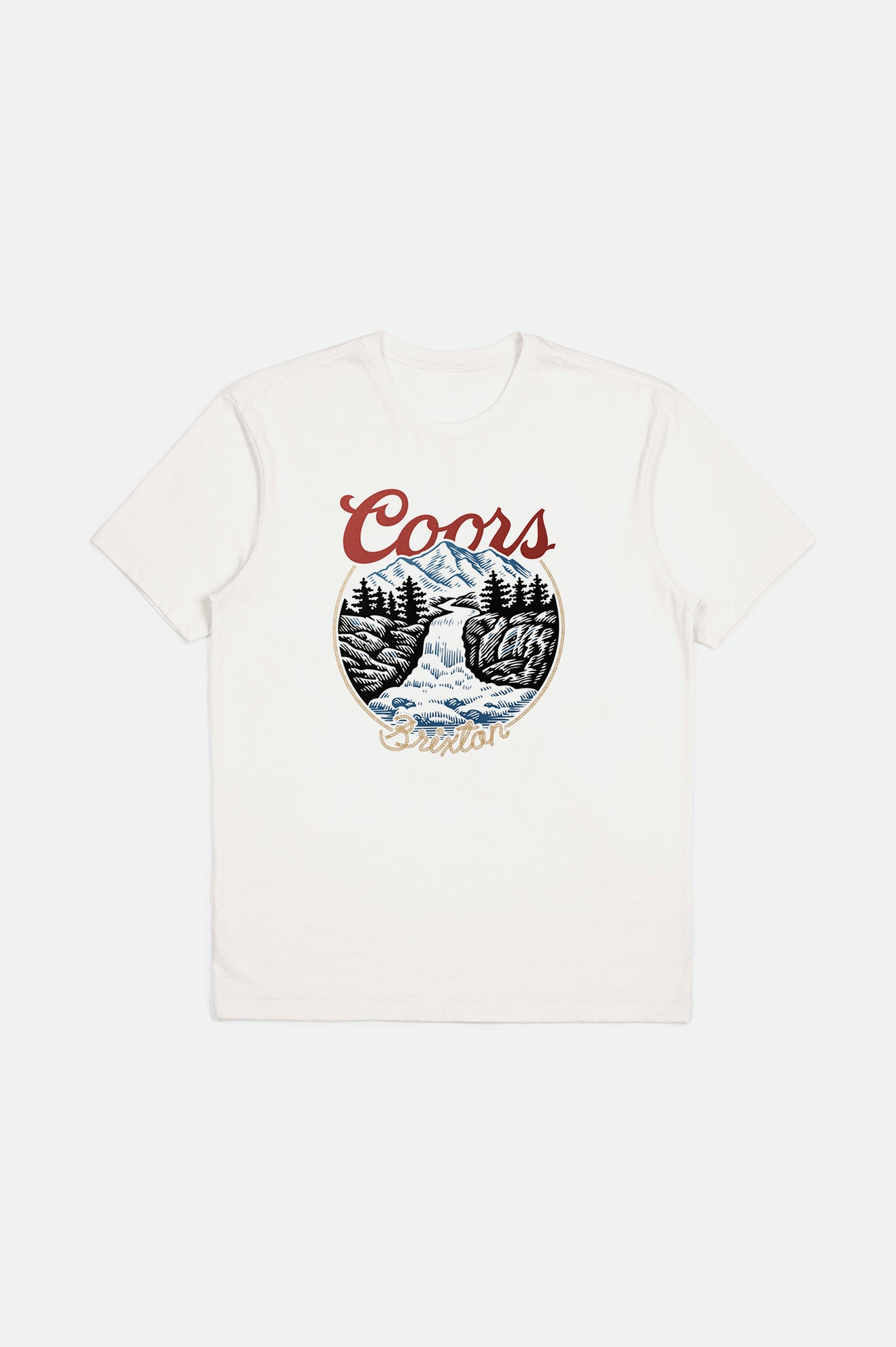 White Men's Brixton Coors Rocky S/S Tailored Tops | 681390-GND