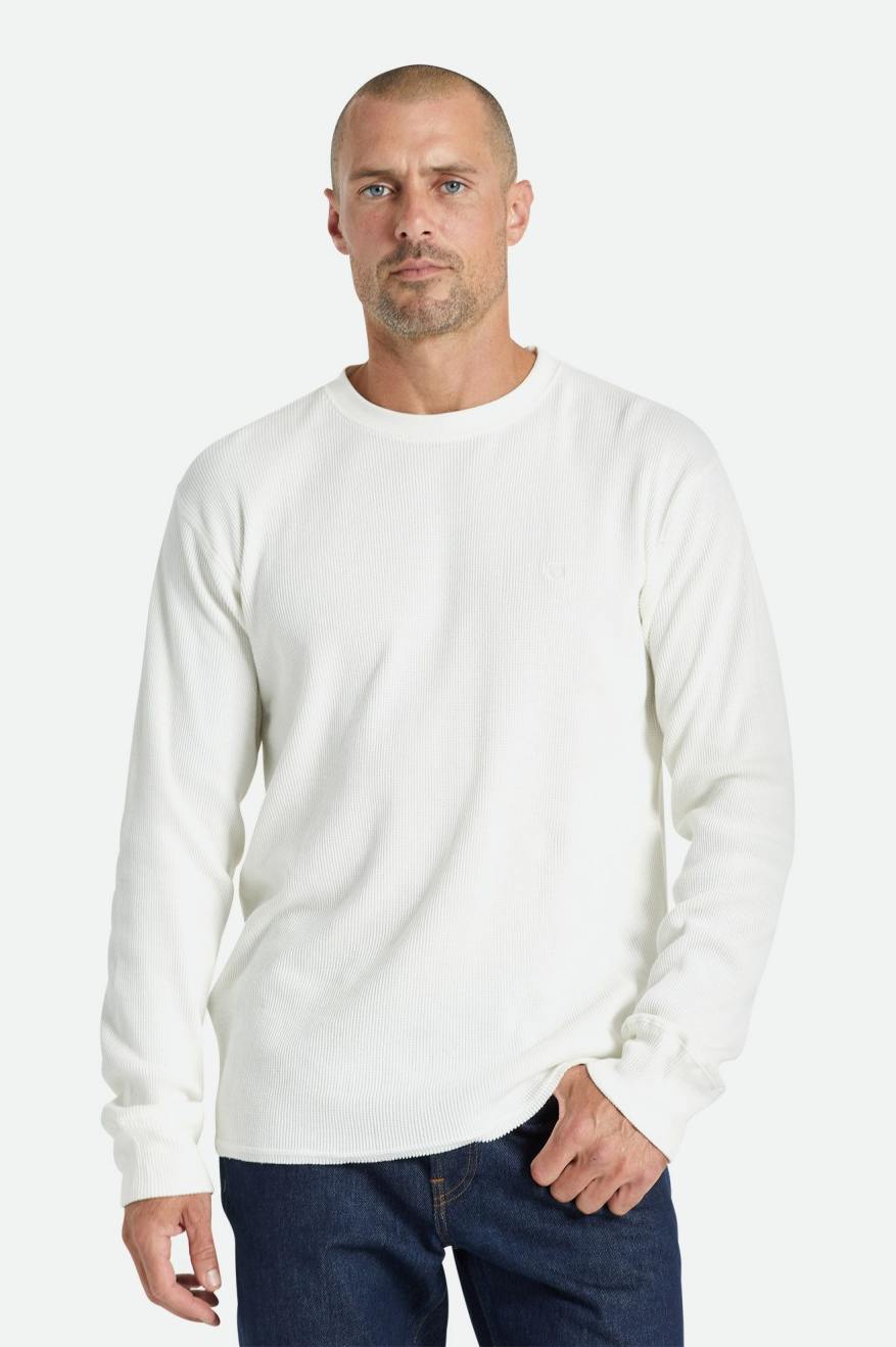 White Men's Brixton Reserve Thermal L/S Knitwear | 245901-GJQ