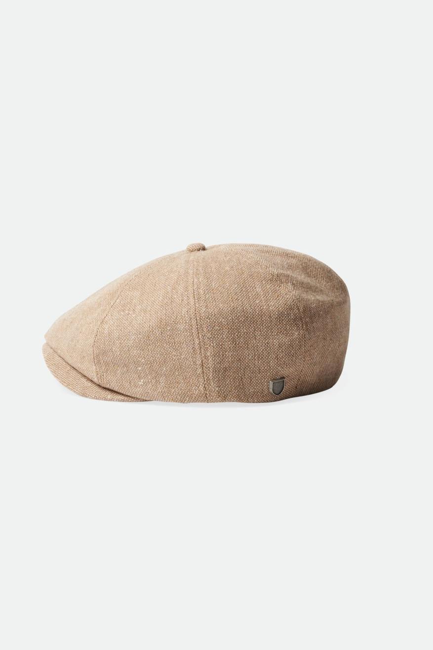 Beige Men's Brixton Brood Snap Hats | 249530-SFE