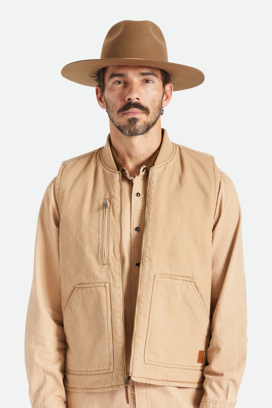 Beige Men's Brixton Cohen Cowboy Hats | 795024-ECX