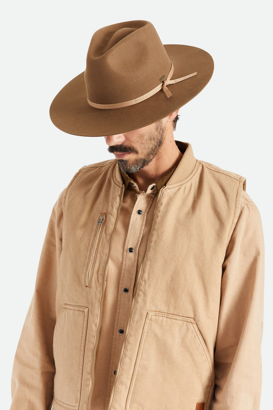 Beige Men's Brixton Cohen Cowboy Hats | 795024-ECX