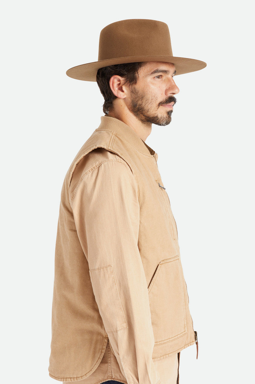 Beige Men's Brixton Cohen Cowboy Hats | 795024-ECX