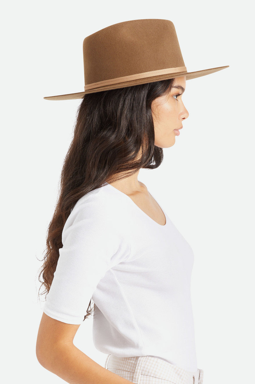 Beige Men's Brixton Cohen Cowboy Hats | 795024-ECX