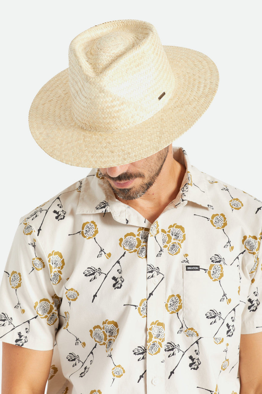 Beige Men's Brixton Marcos Palmilla Hats | 523718-LDZ