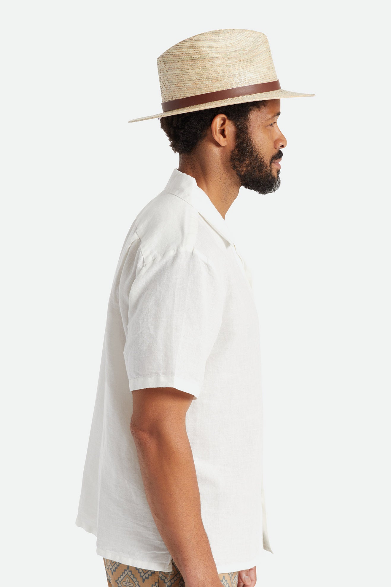 Beige Men's Brixton Messer Hats | 036412-GXM