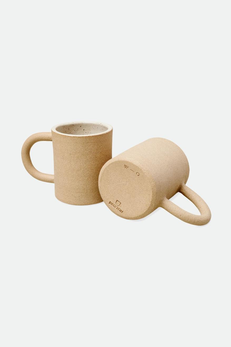 Beige Unisex Brixton O-M Hand Crafted Ceramic Mug Accessories | 563748-LBJ