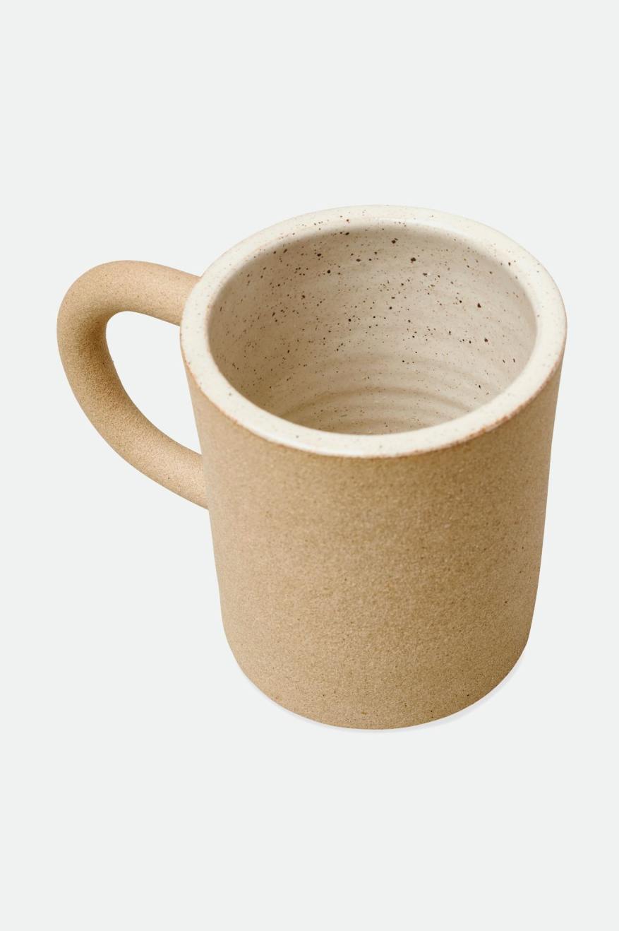 Beige Unisex Brixton O-M Hand Crafted Ceramic Mug Accessories | 563748-LBJ