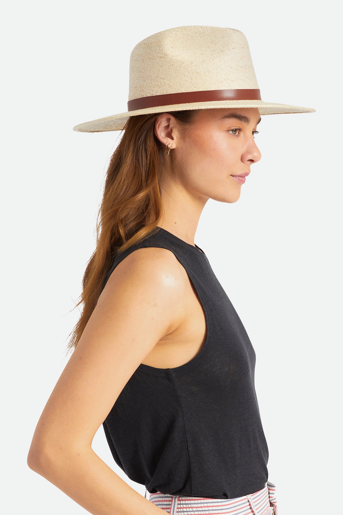 Beige Women's Brixton Field Proper Straw Hats | 385276-MJX