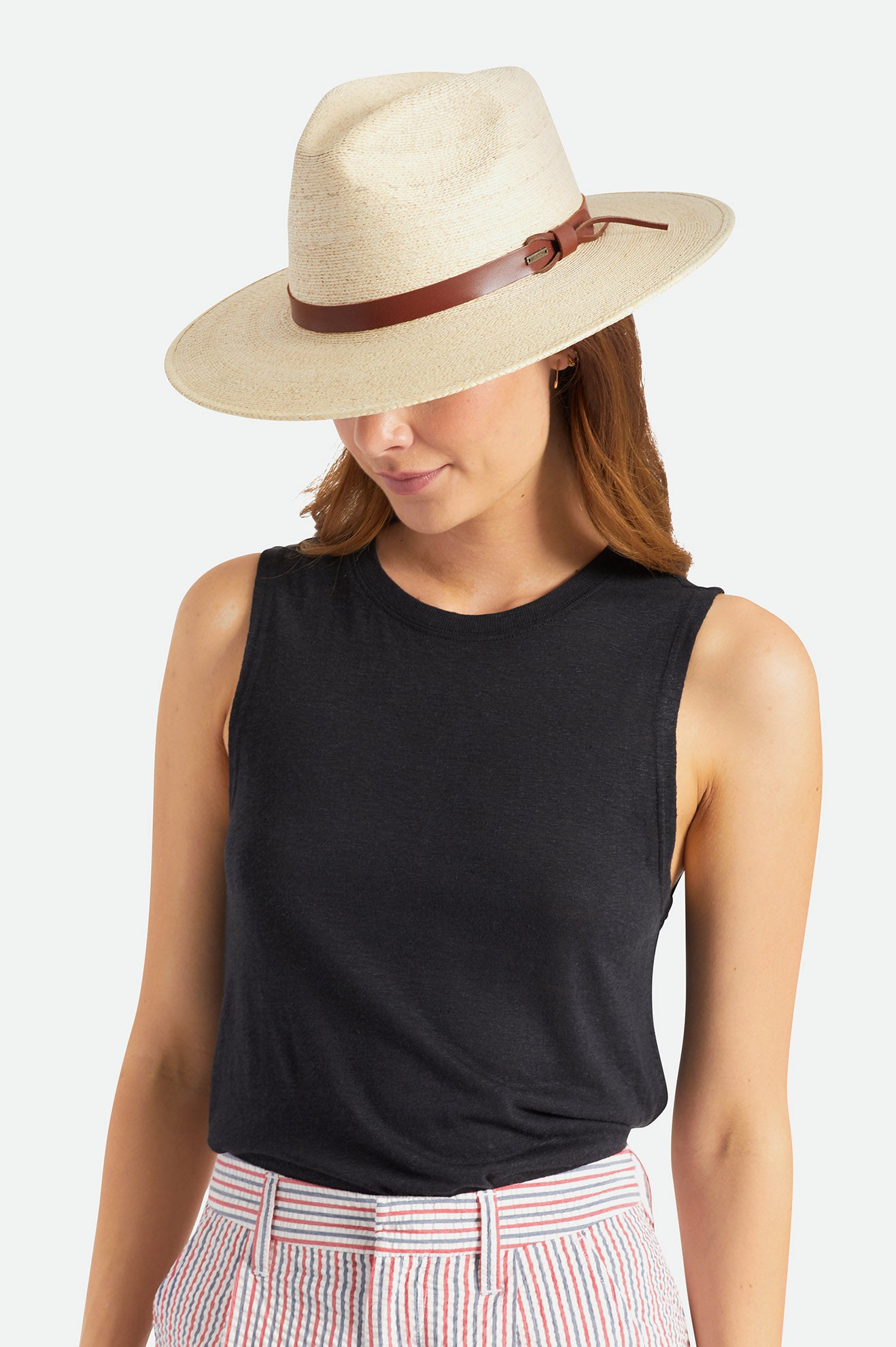 Beige Women's Brixton Field Proper Straw Hats | 385276-MJX