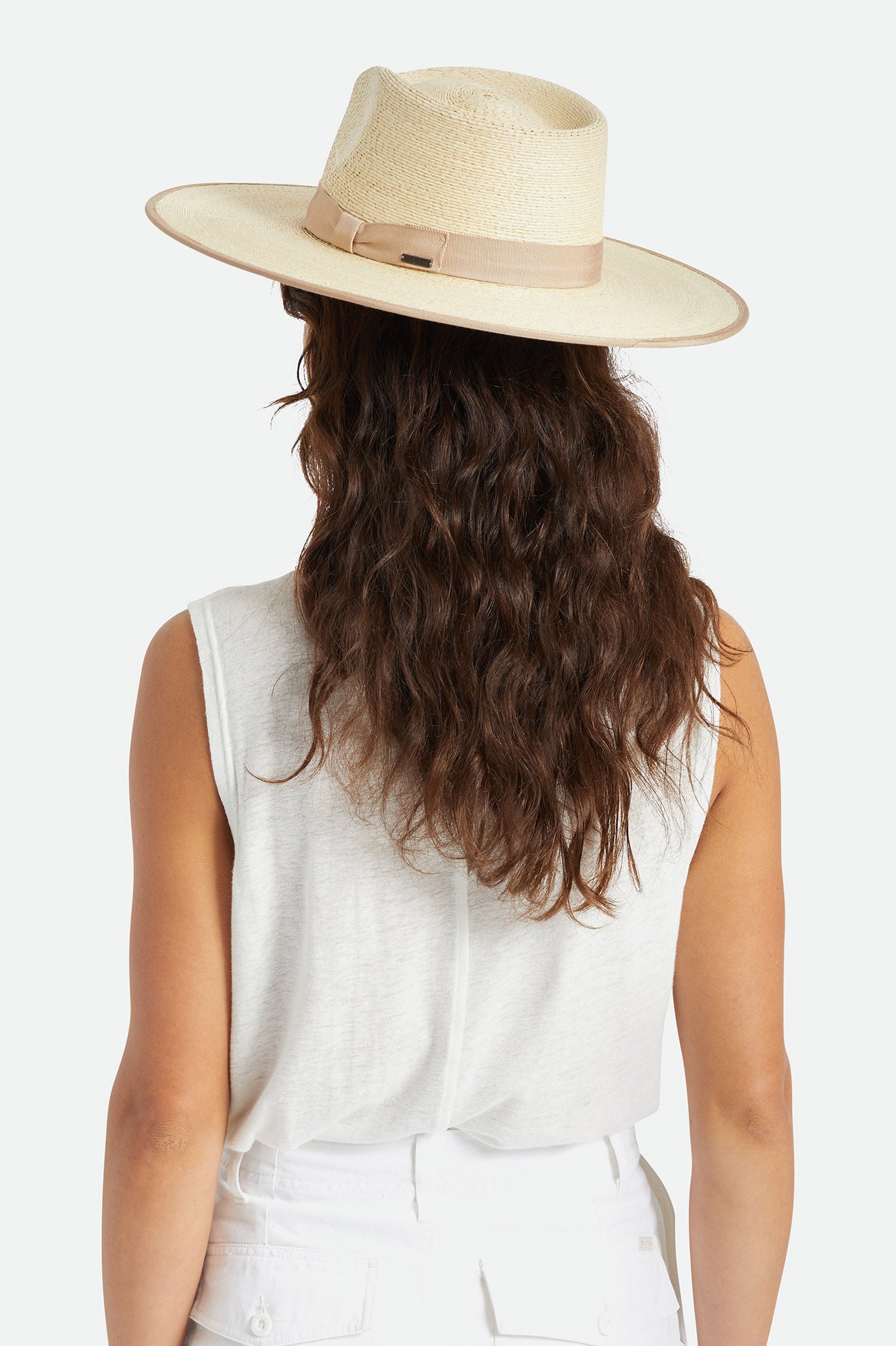 Beige Women's Brixton Jo Rancher Straw Hats | 094368-PXO