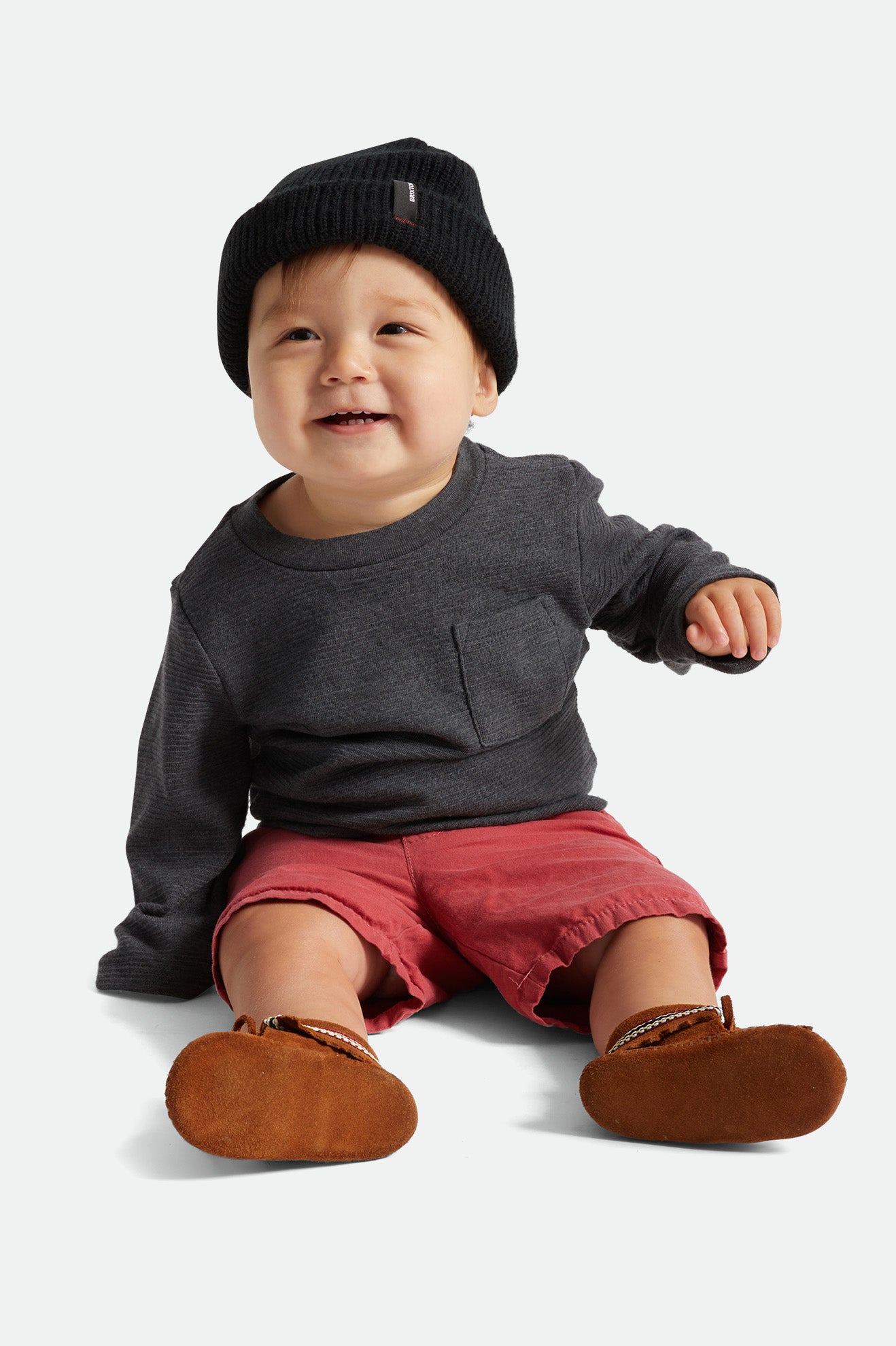 Black Men's Brixton Baby Heist Beanie | 830695-TPK