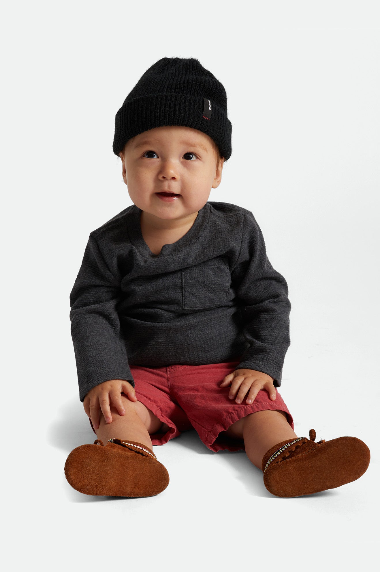 Black Men's Brixton Baby Heist Beanie | 830695-TPK