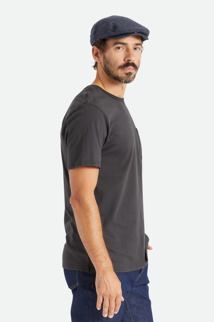 Black Men's Brixton Basic S/S Pocket Tops | 362407-CNM