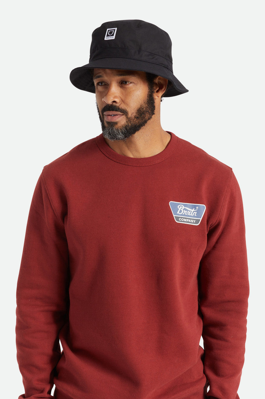 Black Men's Brixton Beta Packable Hats | 289501-EZB