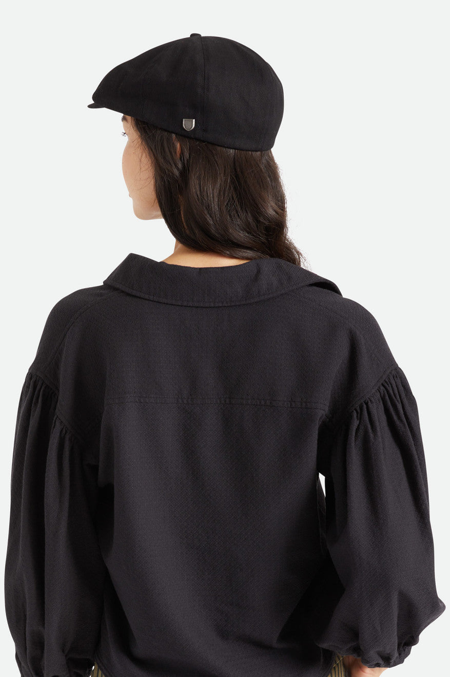 Black Men's Brixton Brood Snap Hats | 576103-TQY