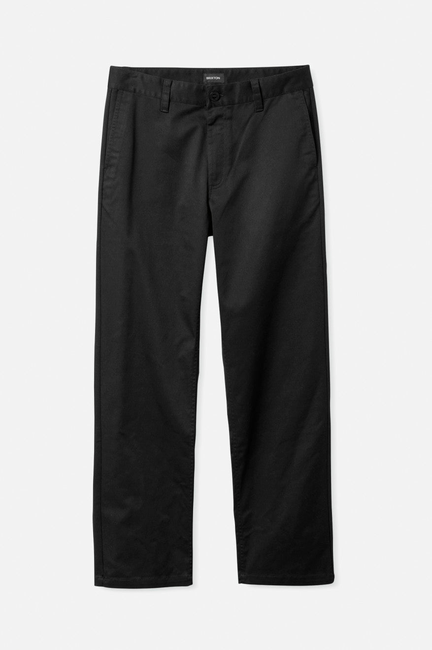 Black Men's Brixton Choice Chino Relaxed Pants | 639018-WKH