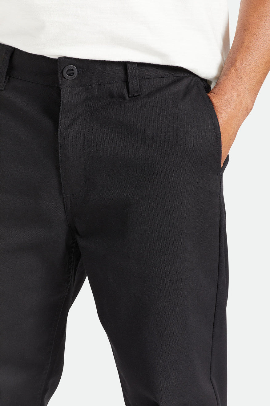 Black Men's Brixton Choice Chino Relaxed Pants | 639018-WKH