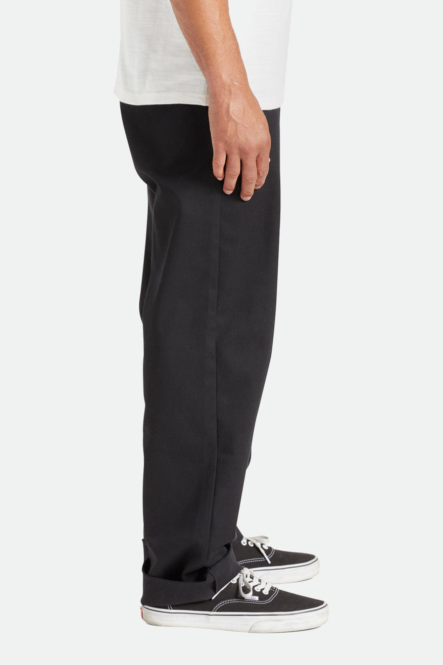 Black Men's Brixton Choice Chino Relaxed Pants | 639018-WKH