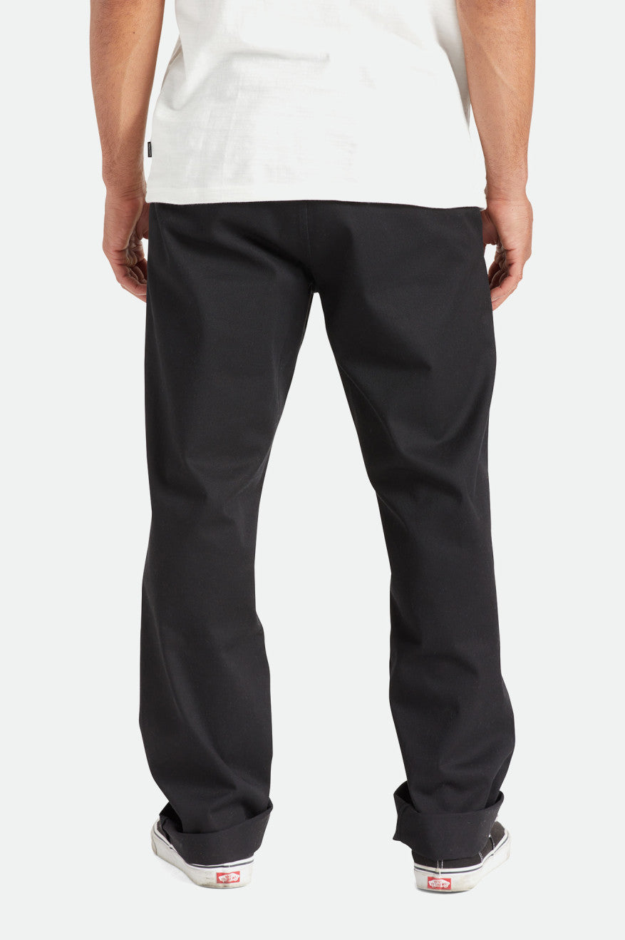 Black Men's Brixton Choice Chino Relaxed Pants | 639018-WKH