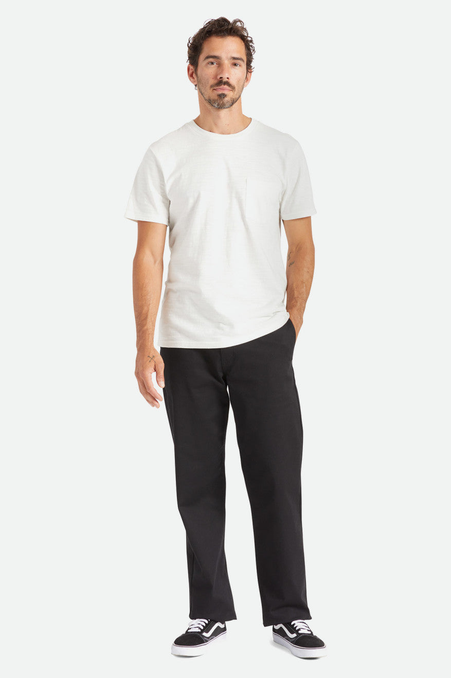 Black Men's Brixton Choice Chino Relaxed Pants | 639018-WKH