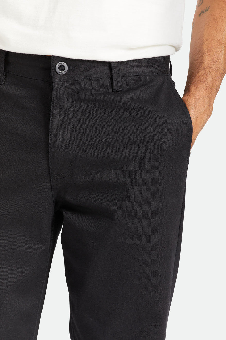 Black Men's Brixton Choice Chino Relaxed Pants | 639018-WKH