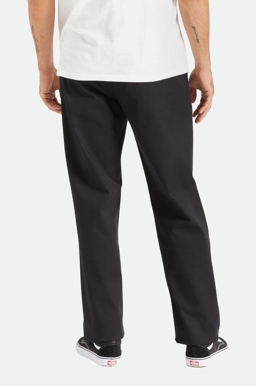 Black Men's Brixton Choice Chino Relaxed Pants | 639018-WKH