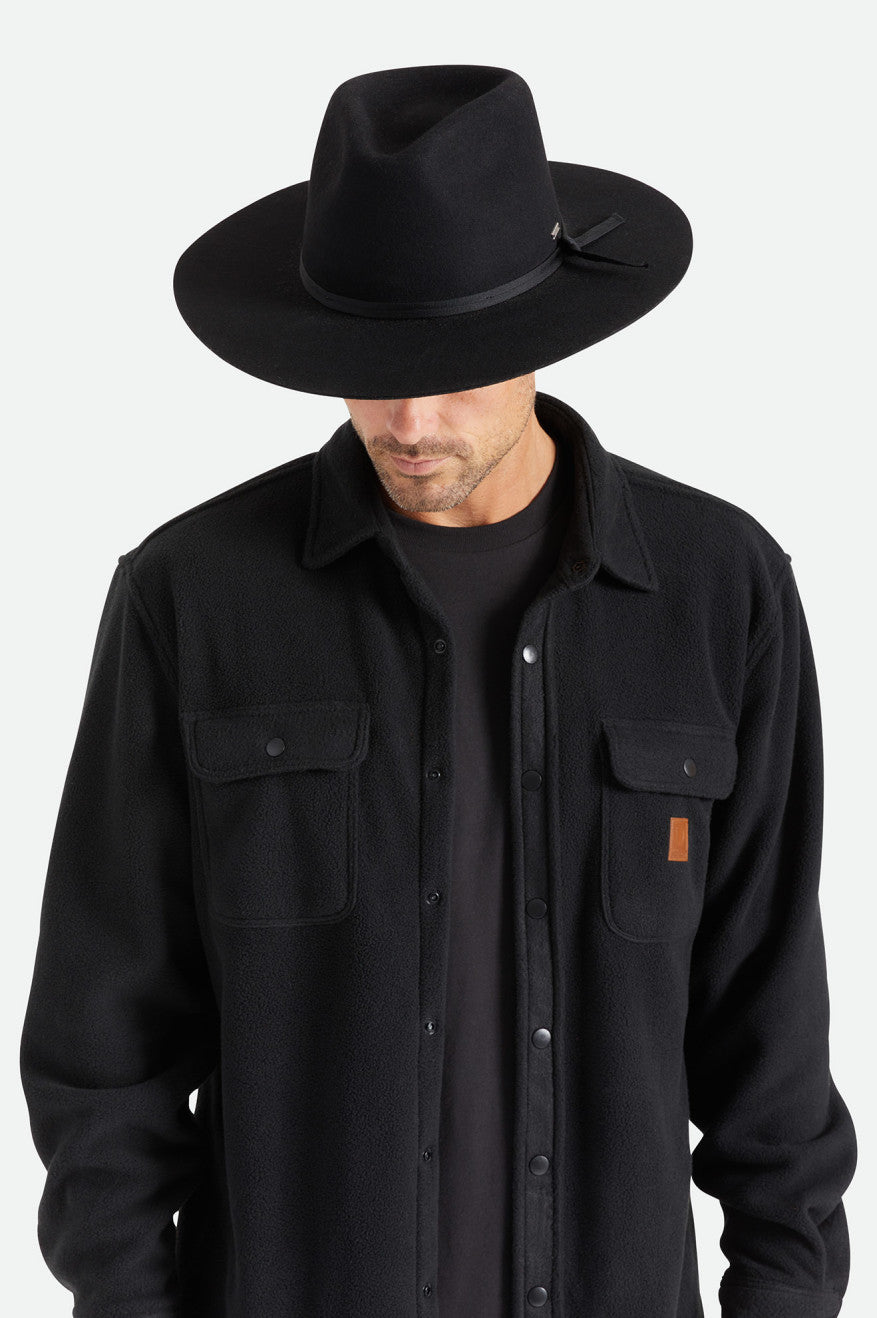 Black Men's Brixton Cohen Cowboy Hats | 315670-FCQ