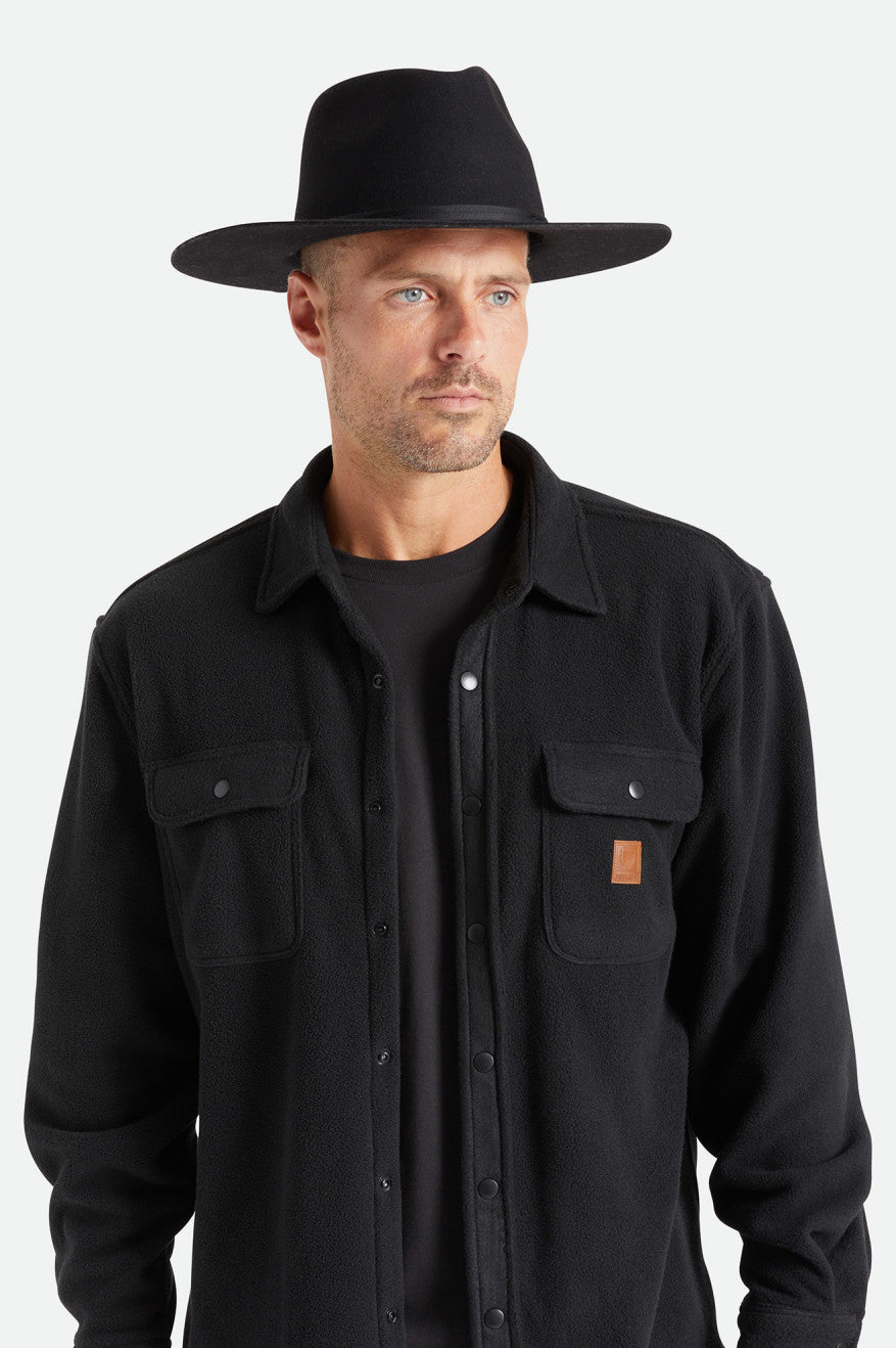 Black Men's Brixton Cohen Cowboy Hats | 315670-FCQ