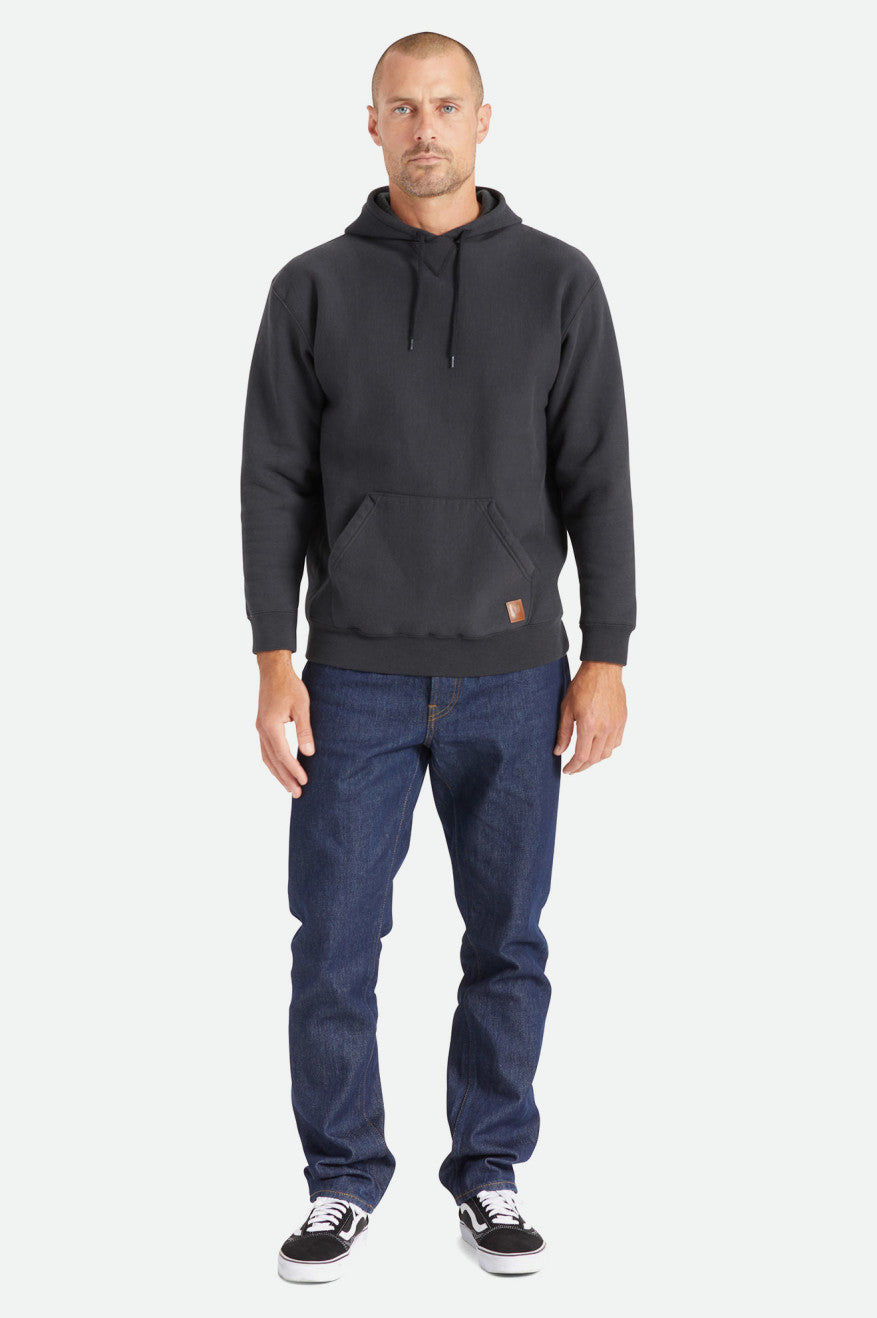 Black Men's Brixton Cooper Reserve Raglan Hoodie | 894631-YRH