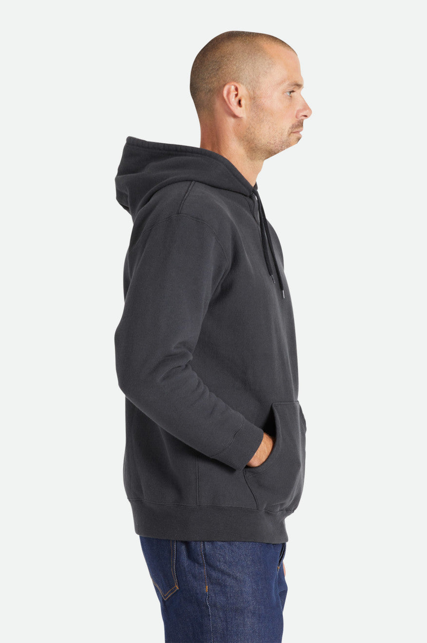 Black Men's Brixton Cooper Reserve Raglan Hoodie | 894631-YRH