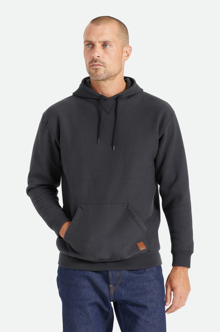 Black Men\'s Brixton Cooper Reserve Raglan Hoodie | 894631-YRH