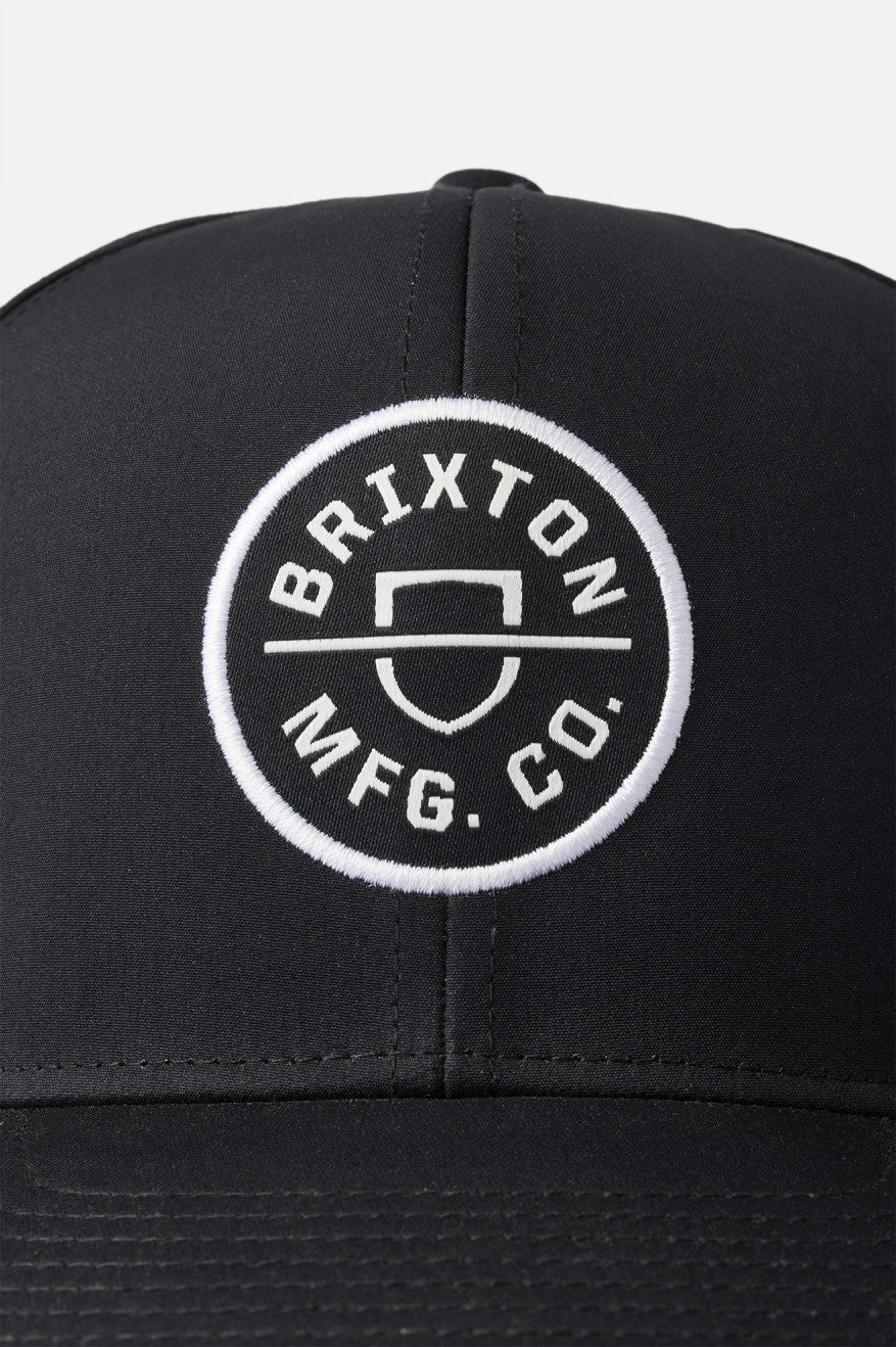 Black Men's Brixton Crest Netplus MP Caps | 075892-GDT