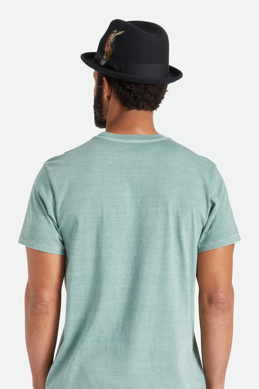 Black Men's Brixton Gain Fedoras | 235748-UKL